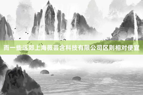 而一些远郊上海薇芸含科技有限公司区则相对便宜